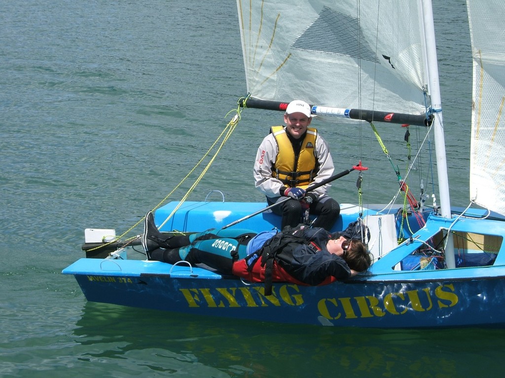 Relaxing in the sun while waiting for the wind - HARKEN Labour Weekend Regatta © Rosie Reid